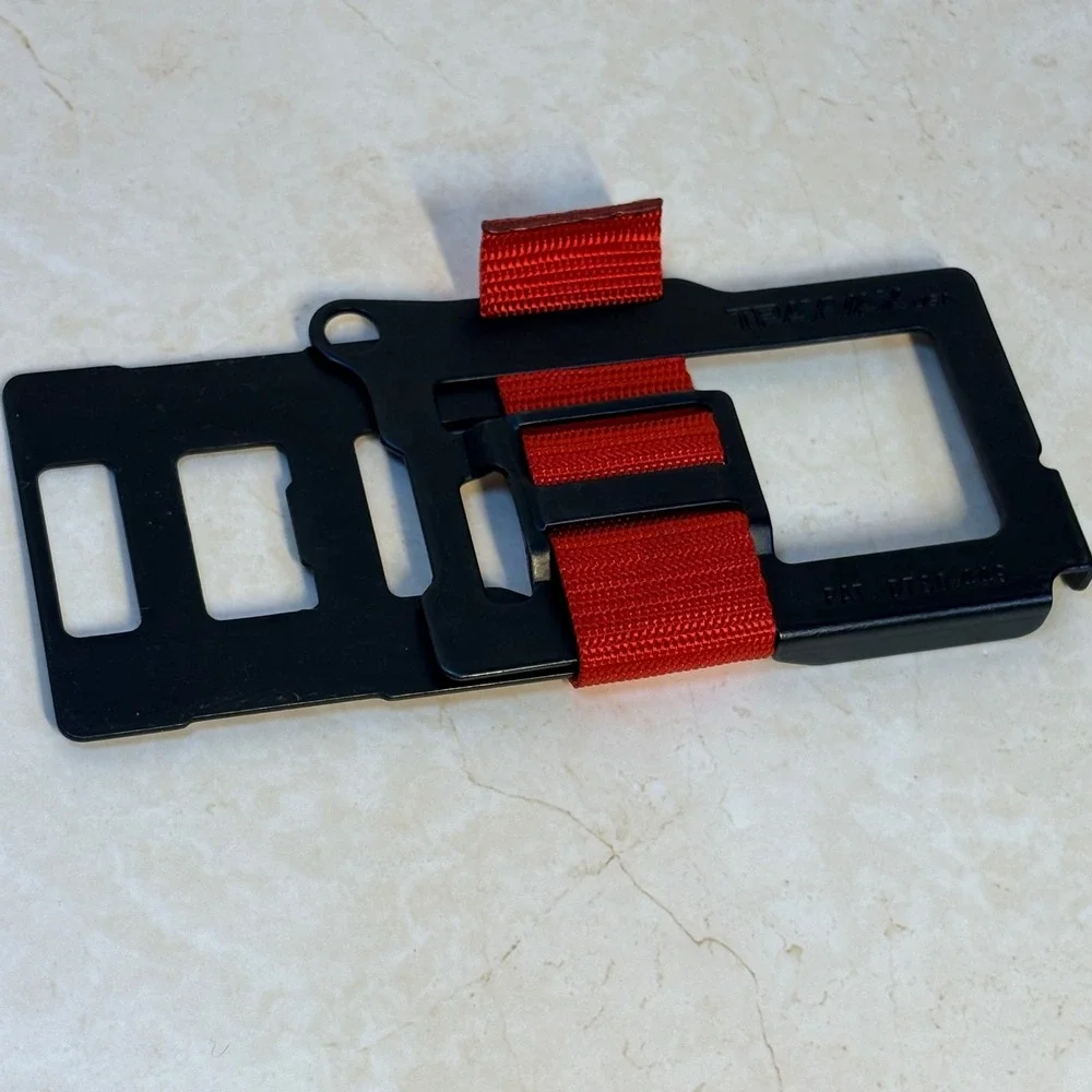 Trayvax Armored Summit Wallet Black Red Minimalist RFID Tactical Card Holder USA